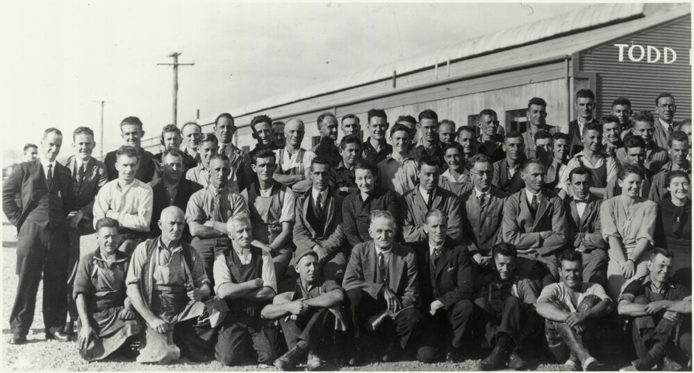 Todd Motors first staff photo: [left hand side]