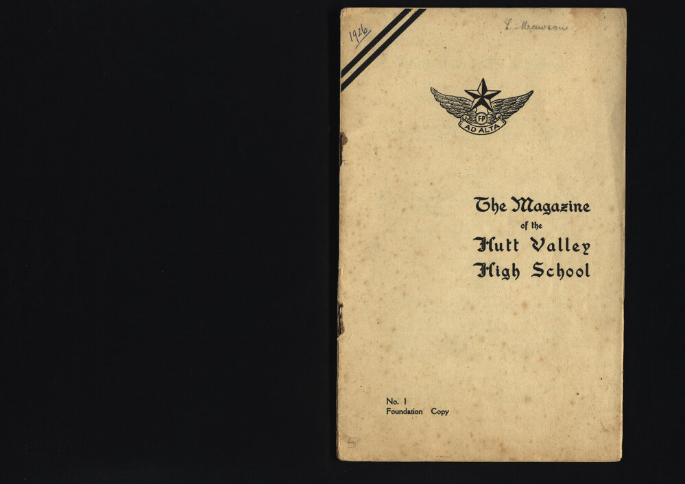 The Magazine of the Hutt Valley High School 1926