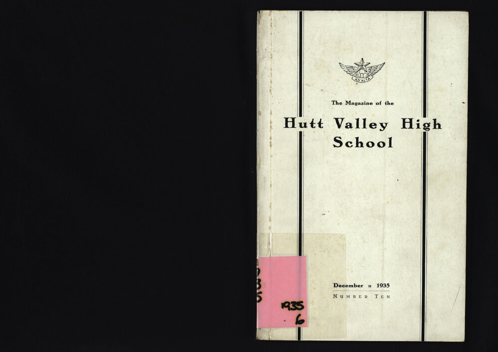 The Magazine of the Hutt Valley High School 1935