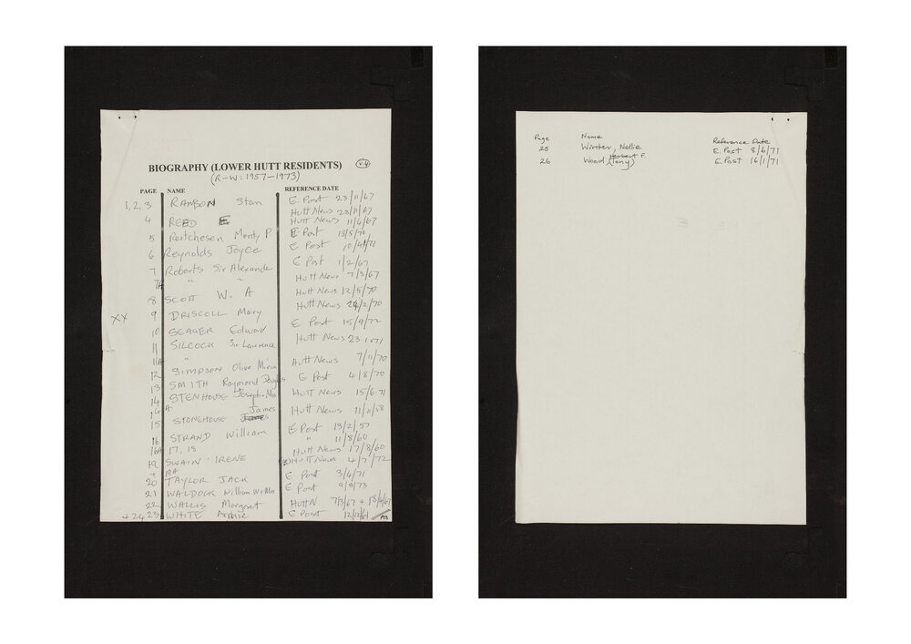 Library Clippings Books : Biography, Lower Hutt Residents (9686)