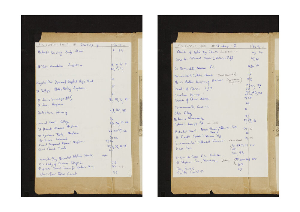 Library Clippings Books : Churches (9691)