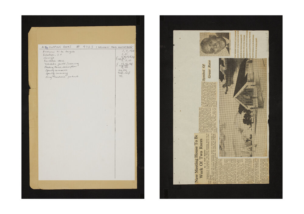 Library Clippings Books : Waiwhetu Marae, Māori Meeting House (9723)