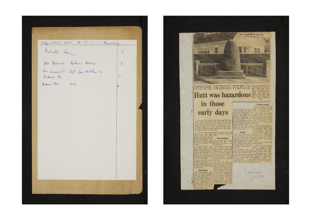 Library Clippings Books : Memorials (9725)