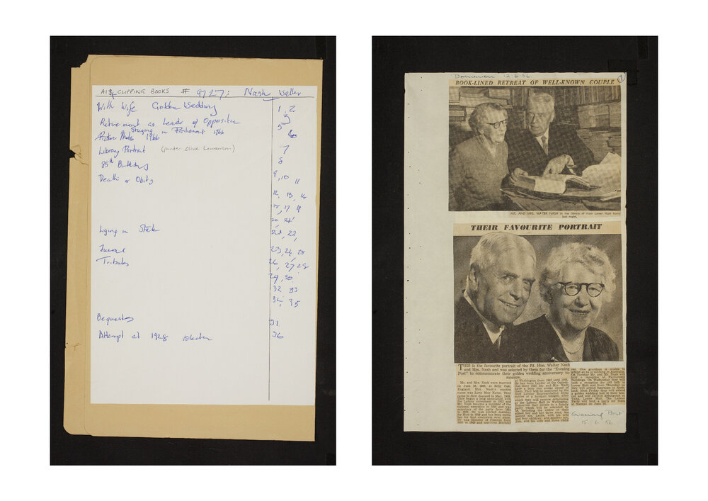 Library Clippings Books : Nash, Walter (9727)