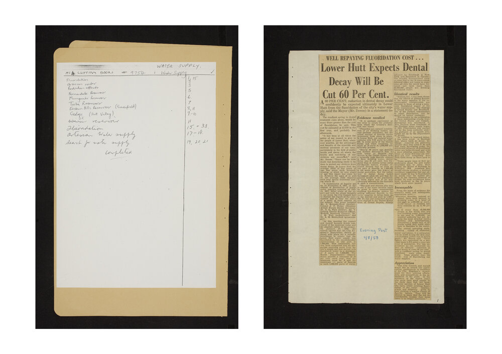 Library Clippings Books : Water Supply (9754)