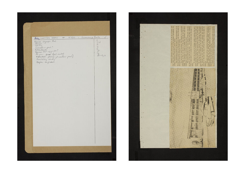 Library Clippings Books : Swimming Pools (9750)