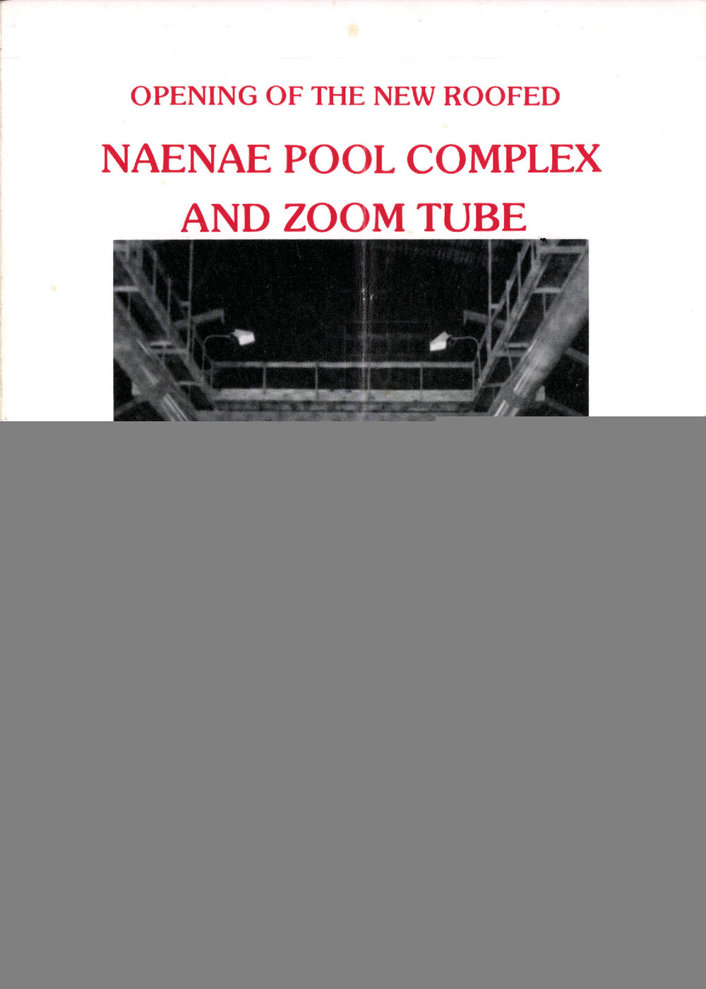 Opening of the new roofed Naenae Pool complex and zoom tube