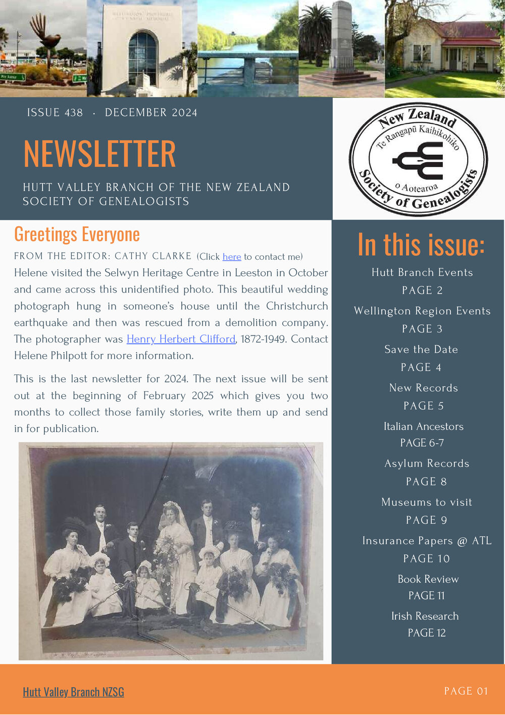 Newsletter (NZ Society of Genealogists, Hutt Valley Branch)