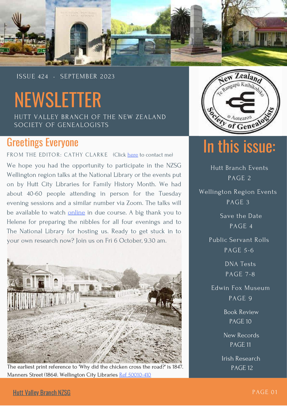 Newsletter (NZ Society of Genealogists, Hutt Valley Branch)