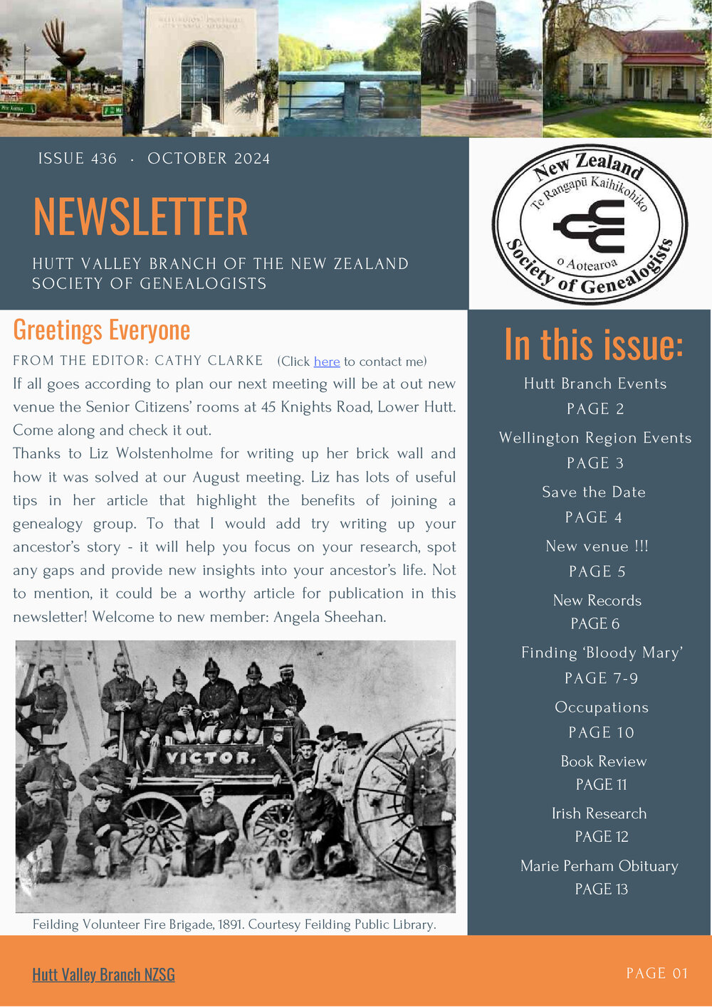 Newsletter (NZ Society of Genealogists, Hutt Valley Branch)
