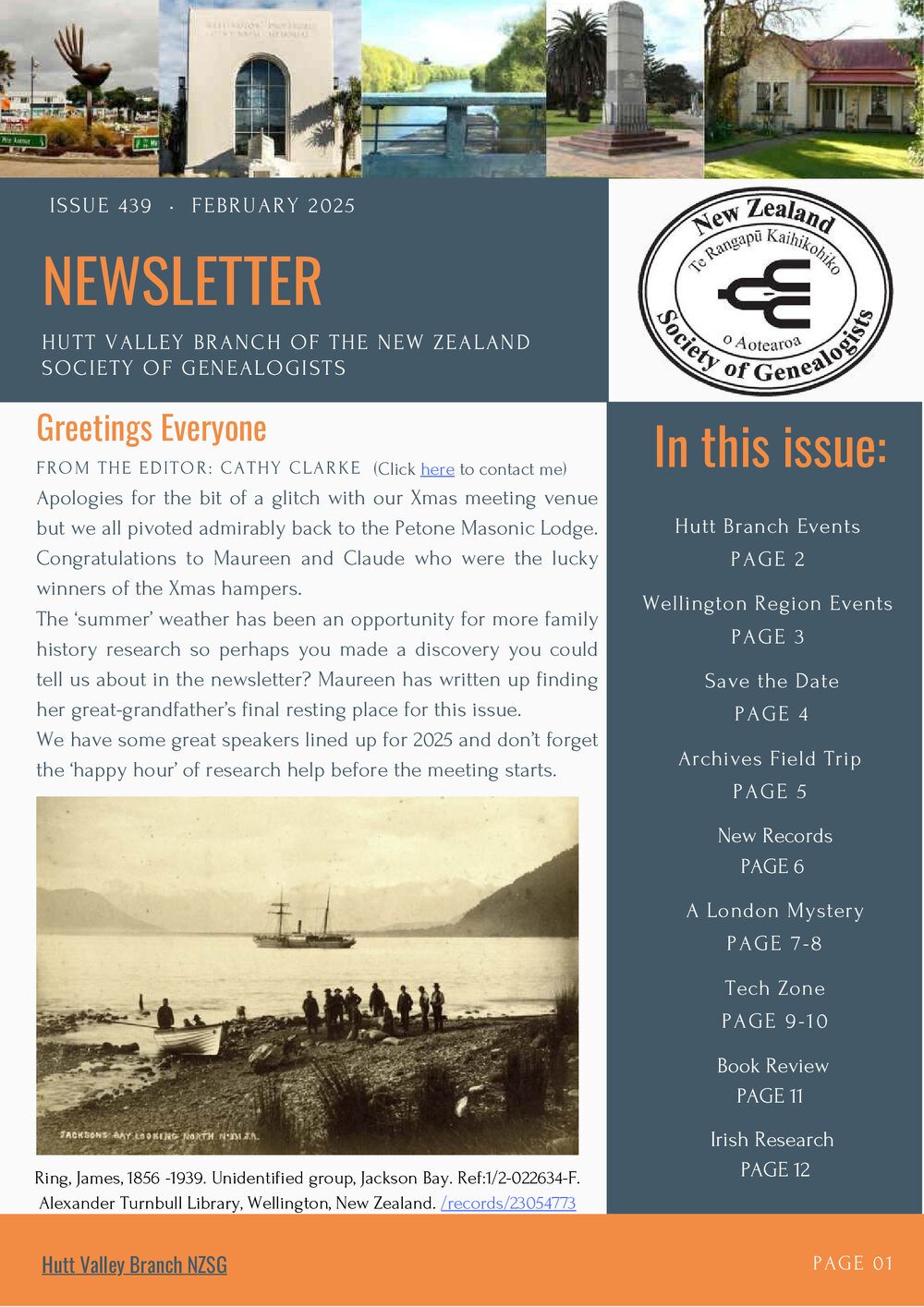 Newsletter (NZ Society of Genealogists, Hutt Valley Branch)
