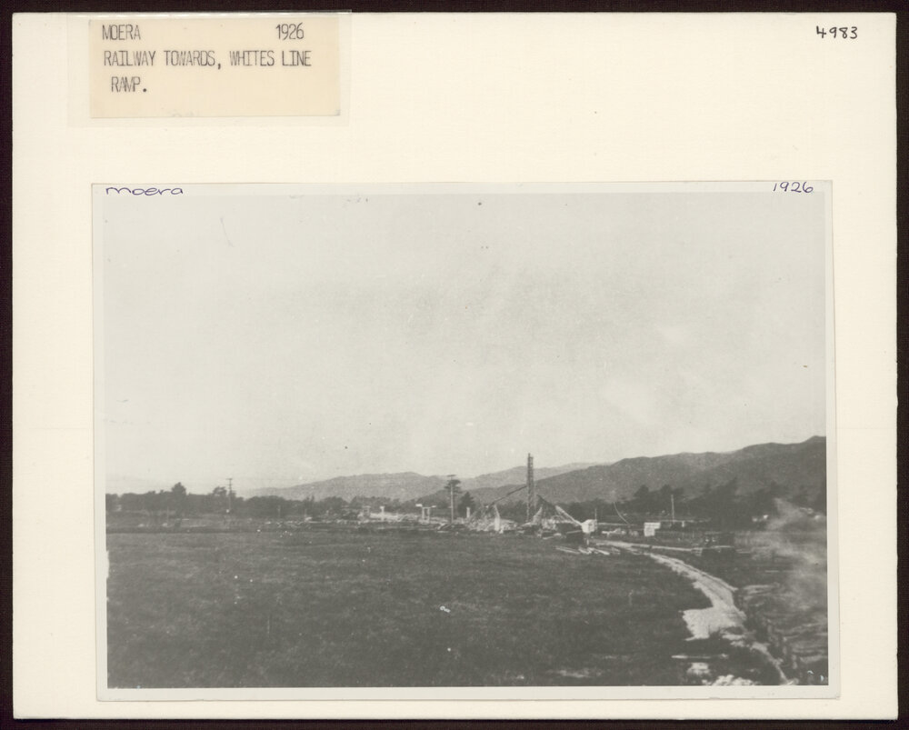 Moera railway towards Whites Line ramp