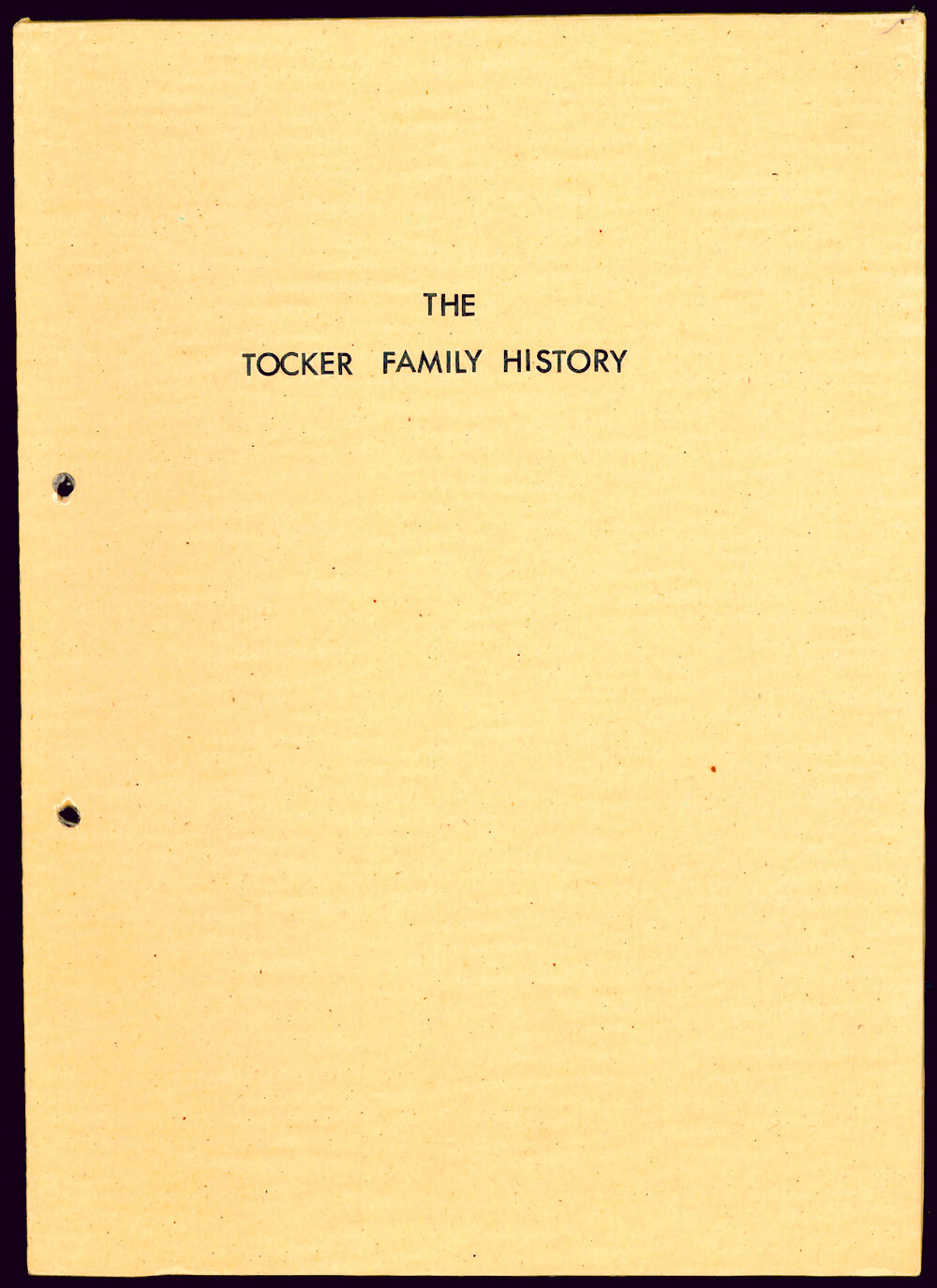 The Tocker Family Tree and Their Story in New Zealand