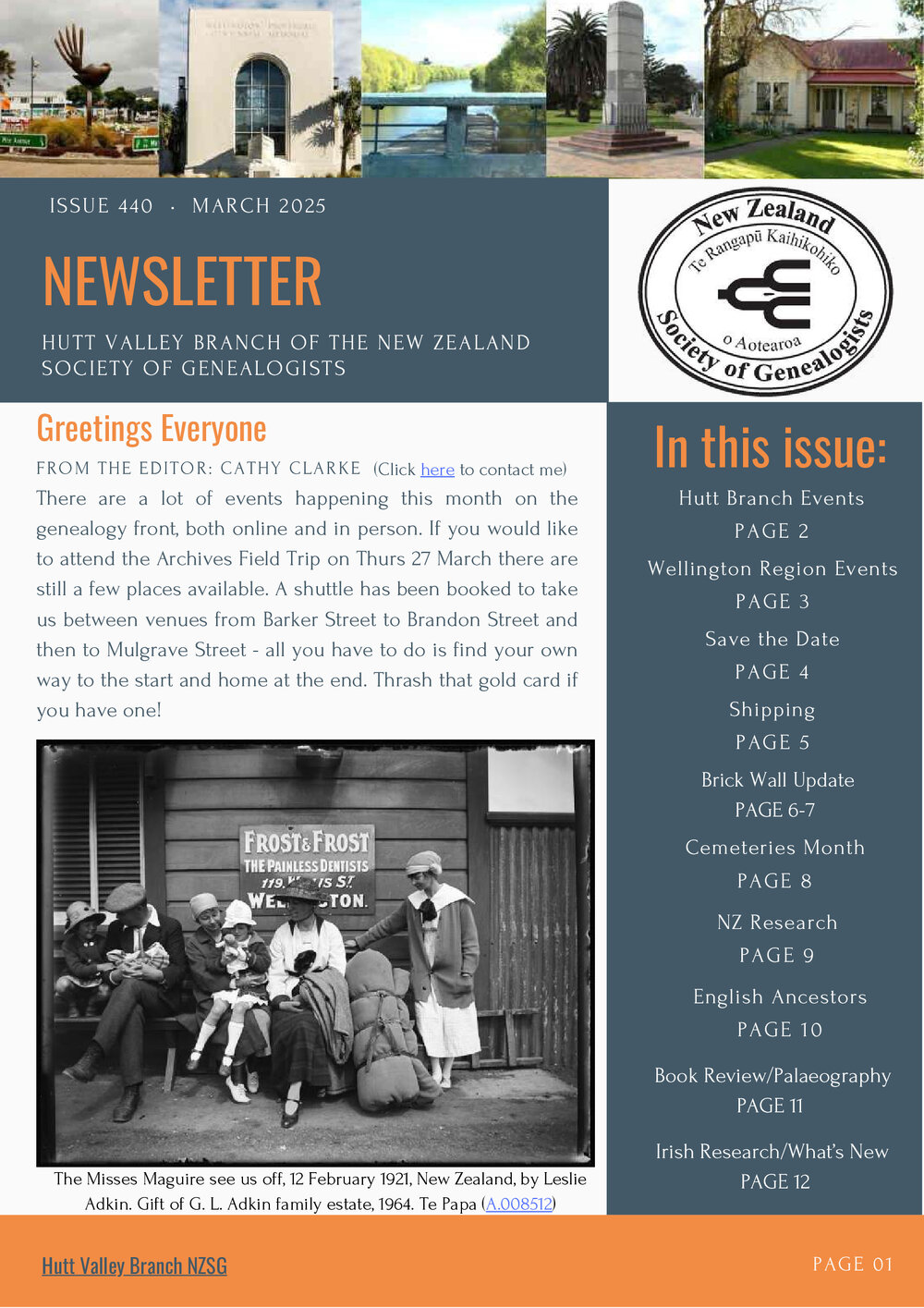 Newsletter (NZ Society of Genealogists, Hutt Valley Branch)