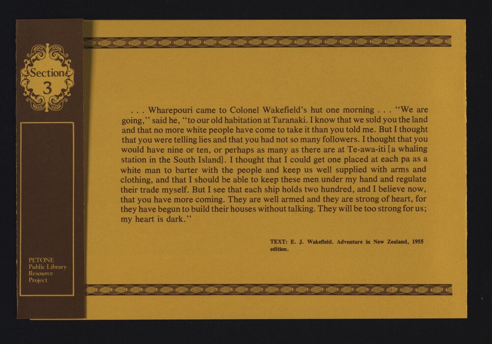 1840 The Immigrants : Sections 3 &amp; 5