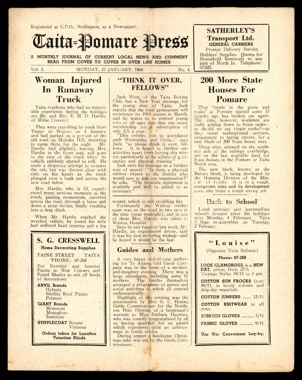 Taita Pomare Press 1960 Jan 25