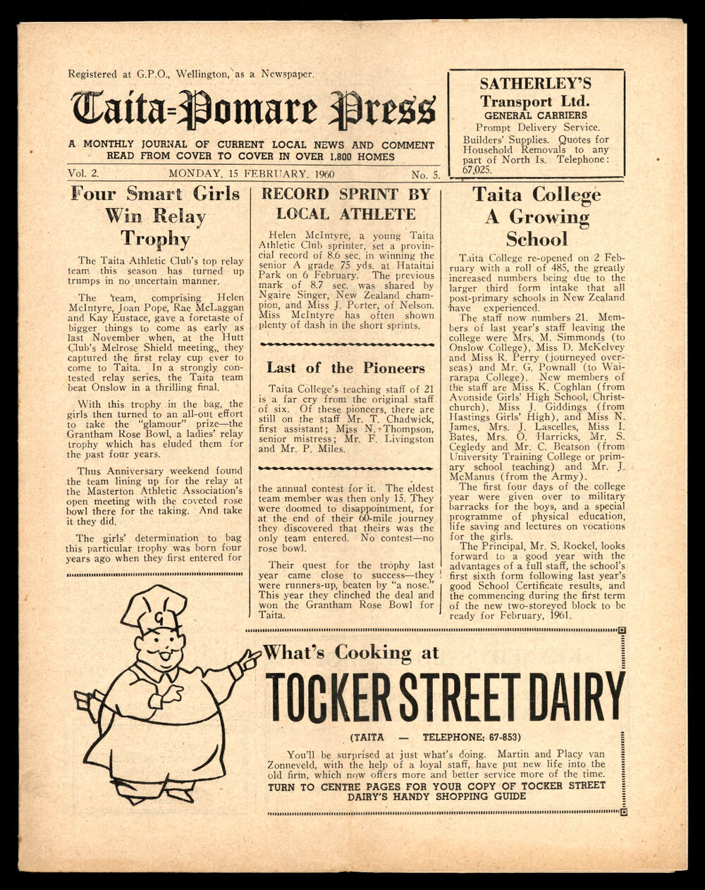 Taita Pomare Press 1960 Feb 15
