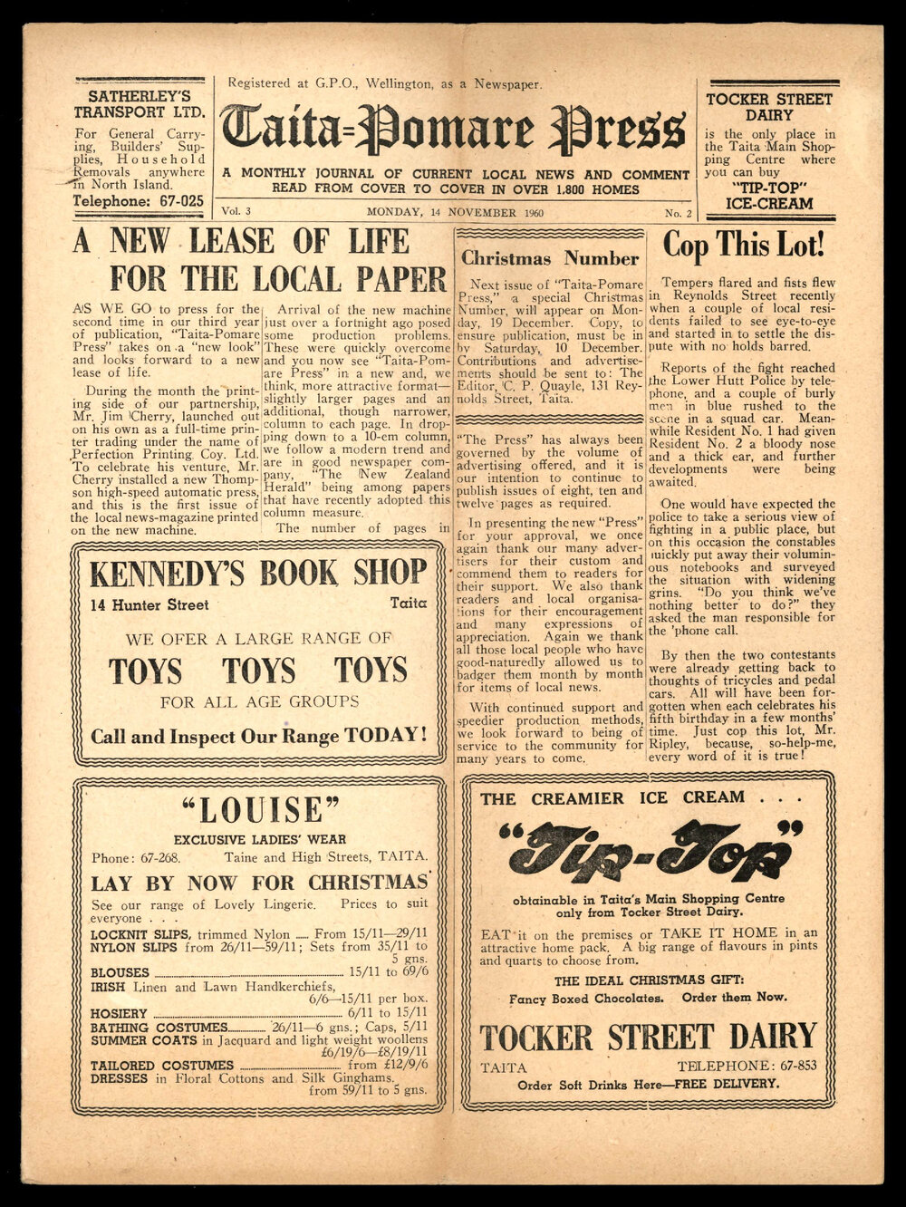 Taita Pomare Press 1960 Nov 14