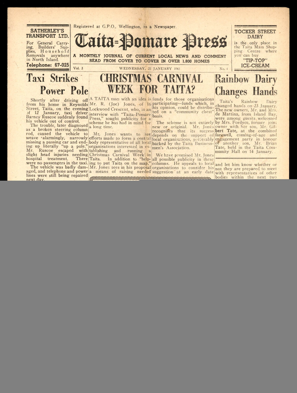 Taita Pomare Press 1961 Jan 25