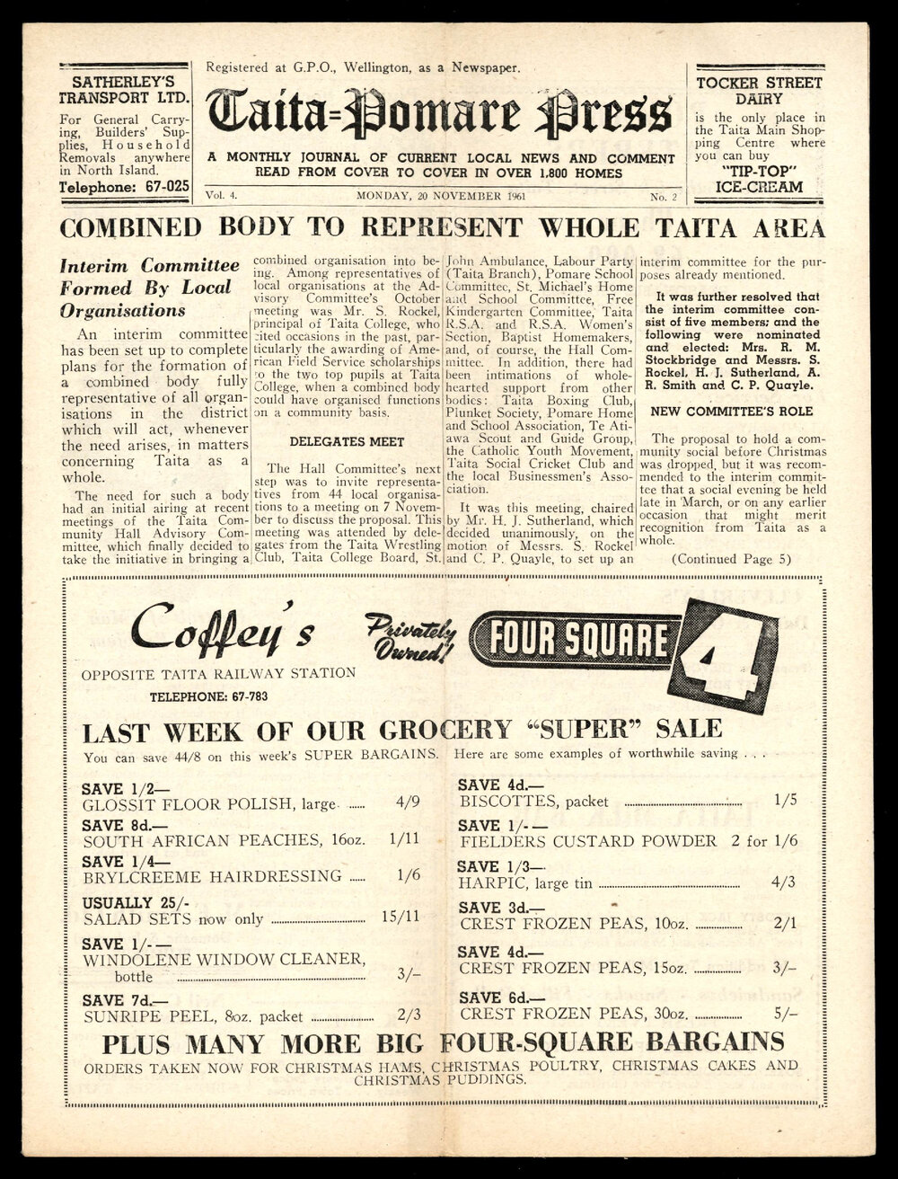 Taita Pomare Press 1961 Nov 20