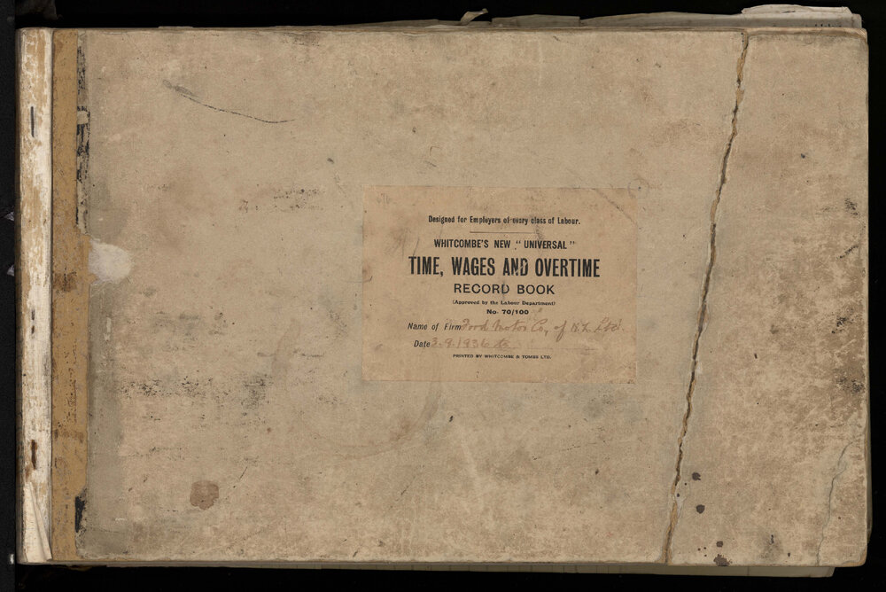 Time, wages and overtime record book