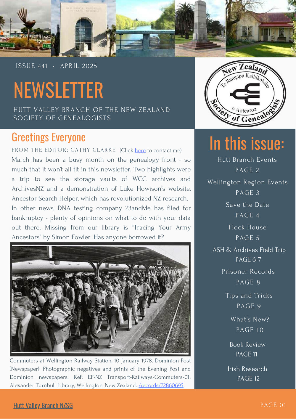 Newsletter (NZ Society of Genealogists, Hutt Valley Branch)