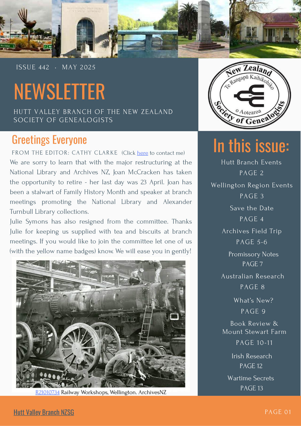 Newsletter (NZ Society of Genealogists, Hutt Valley Branch)