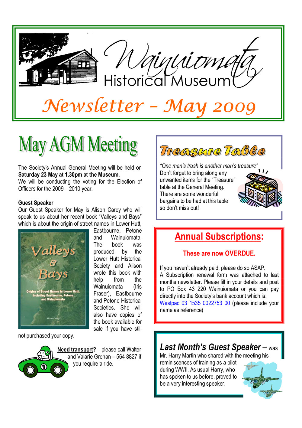 Newsletter (Wainuiomata Historical Museum) May 2009