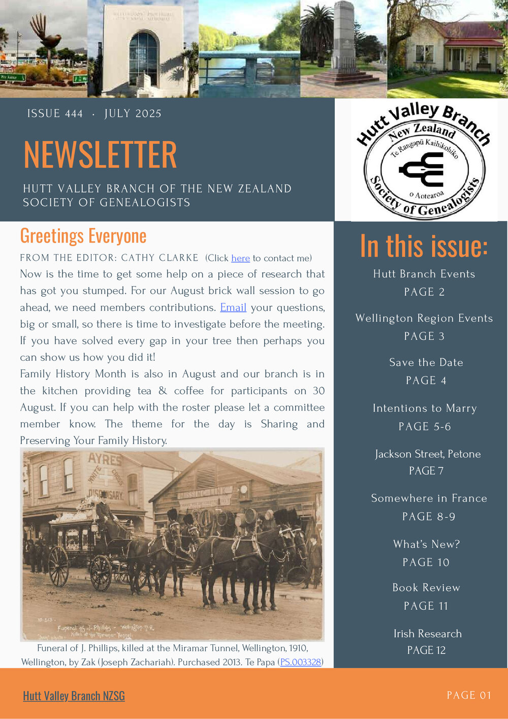 Newsletter (NZ Society of Genealogists, Hutt Valley Branch) 444