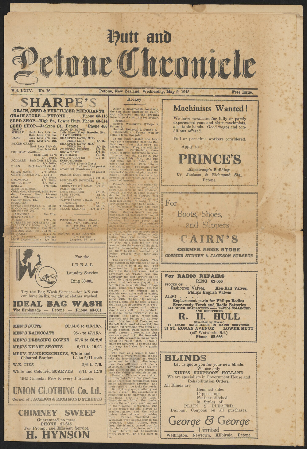 Hutt &amp; Petone Chronicle