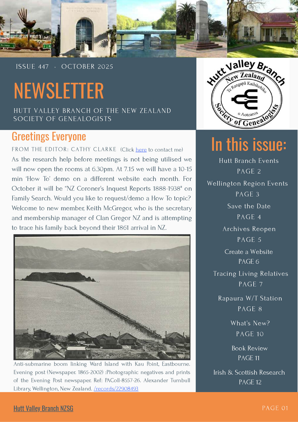 Newsletter (NZ Society of Genealogists, Hutt Valley Branch) 447