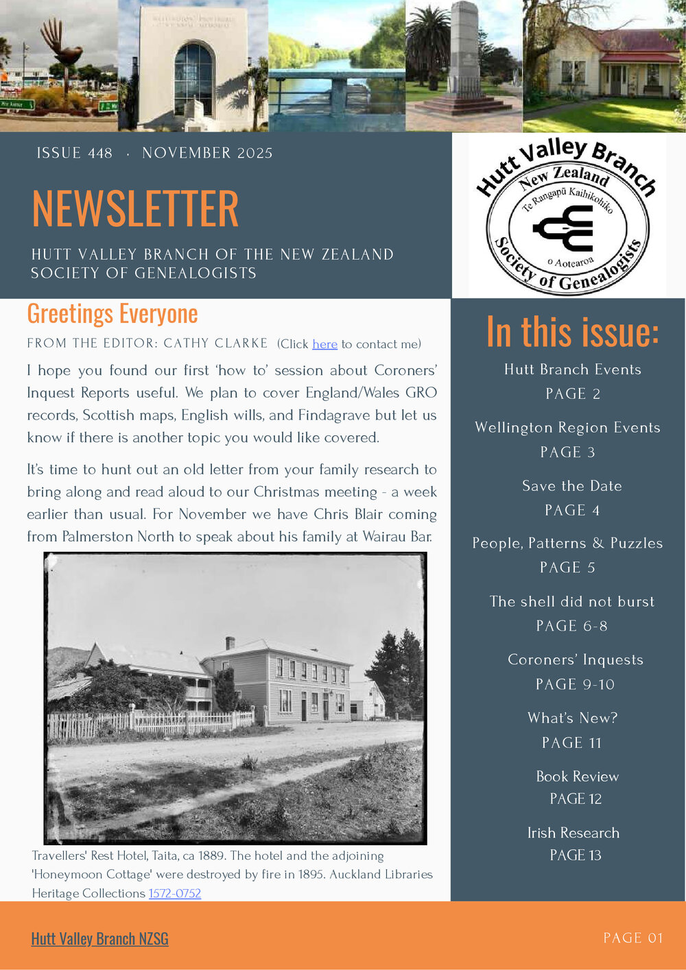 Newsletter (NZ Society of Genealogists, Hutt Valley Branch) 448