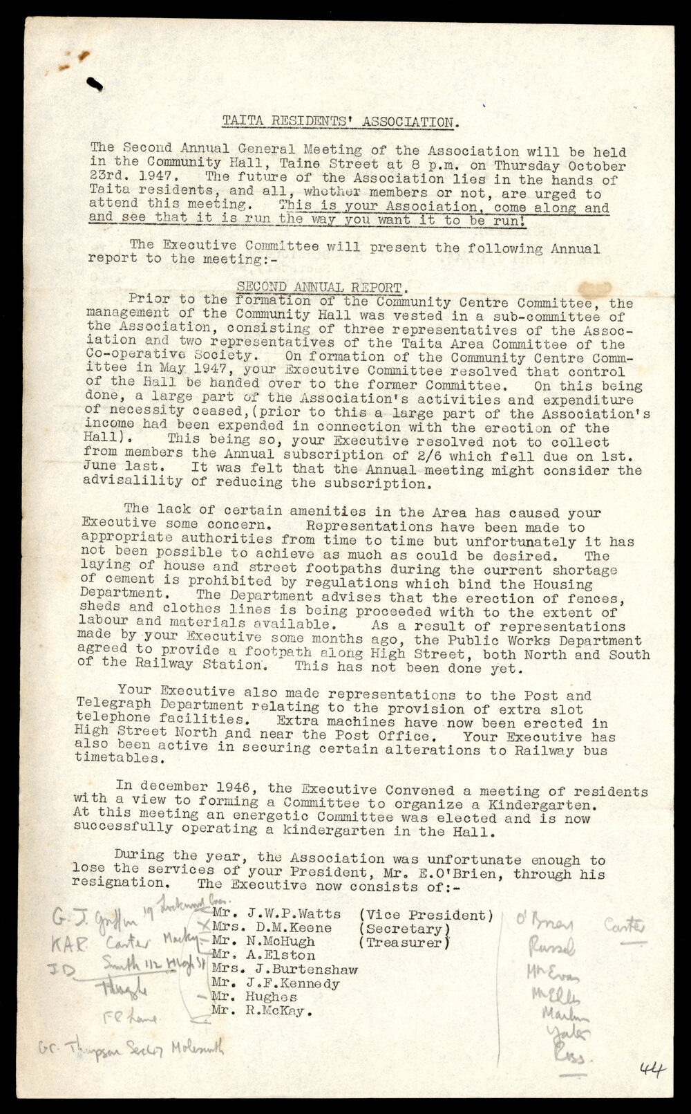 Taita Residents Association - 2nd Annual Report