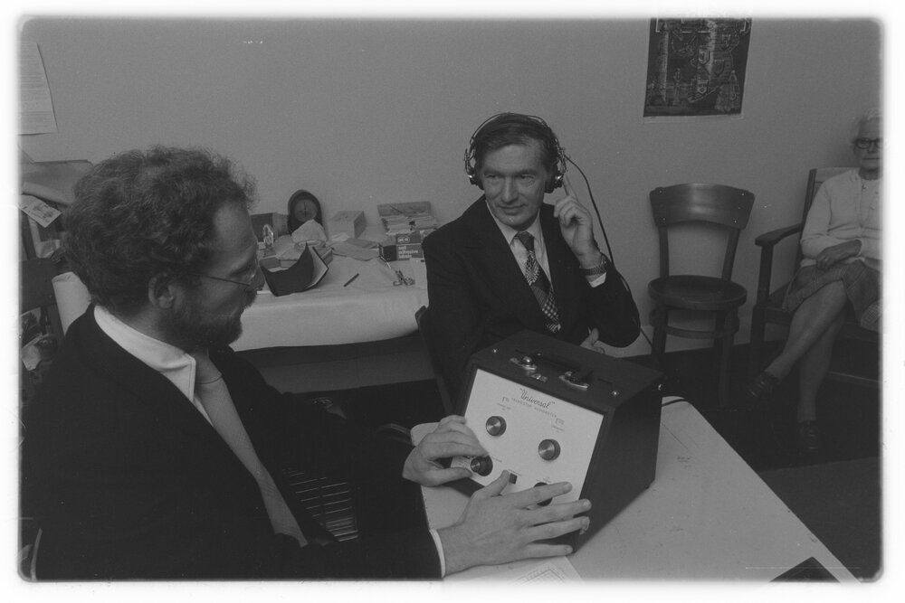 M.P. Checks his Hearing