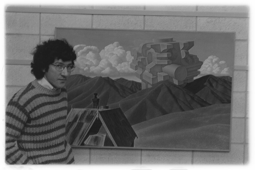 Painter and his work at Dowse art gallery