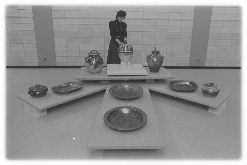 Pottery display at Dowse Art Gallery