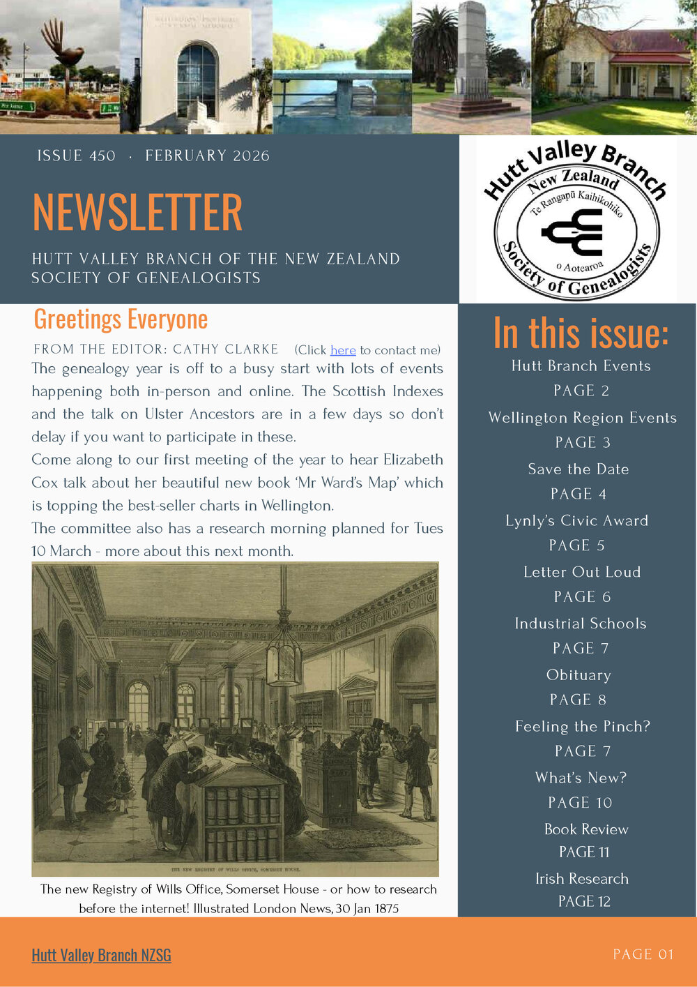 Newsletter (NZ Society of Genealogists Hutt Valley Branch)