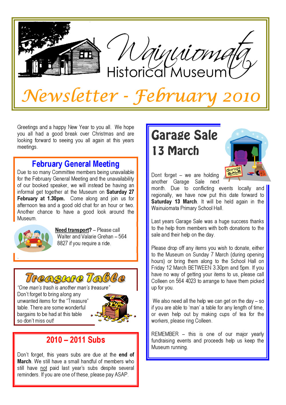 Newsletter (Wainuiomata Historical Museum) February 2010