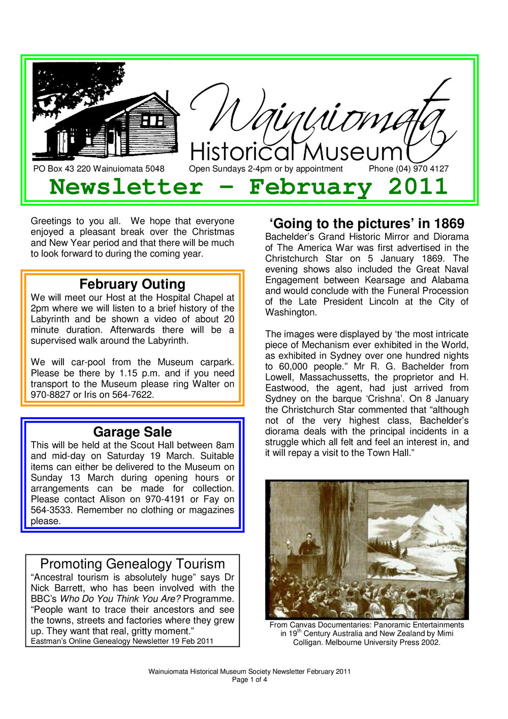 Newsletter (Wainuiomata Historical Museum) February 2011