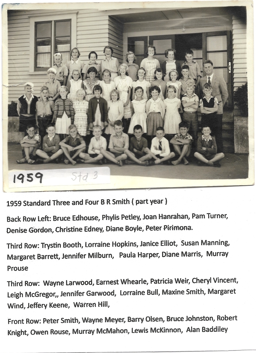 Taita Central School class photo 1959, Standards 3 &amp; 4