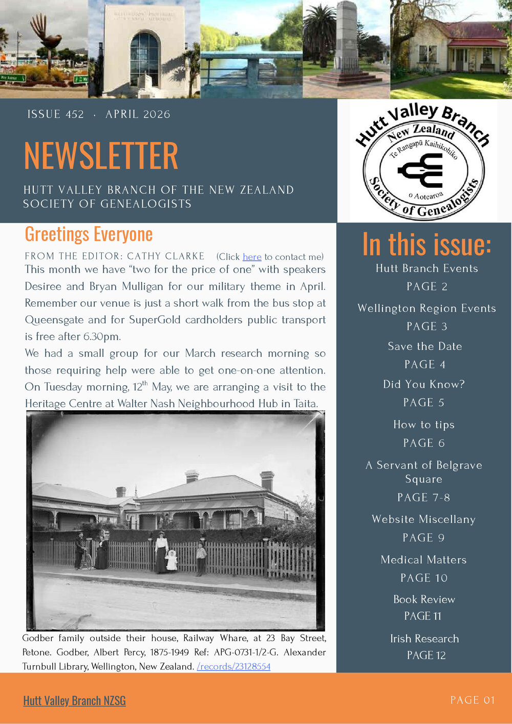 Newsletter (NZ Society of Genealogists Hutt Valley Branch)