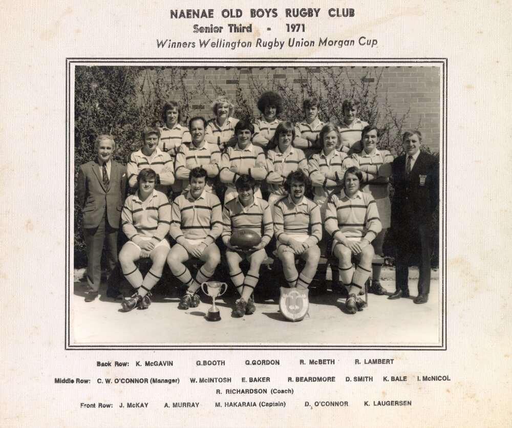Naenae Old Boys Rugby Club Senior Third 1971