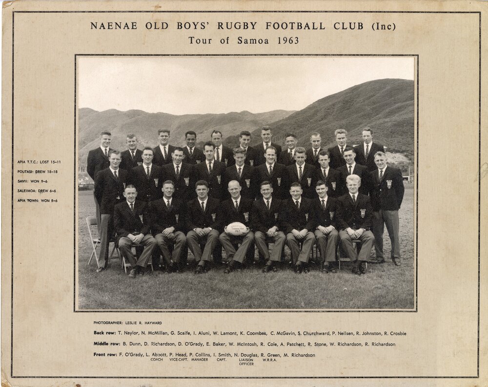 Naenae Old Boys' Rugby Football Club Tour of Samoa 1963
