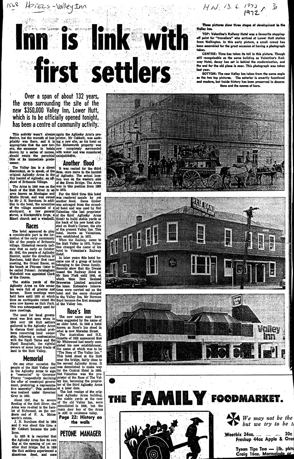 Inn is link with first settlers