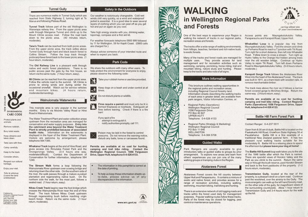 Walking in Wellington Regional Parks and Forests