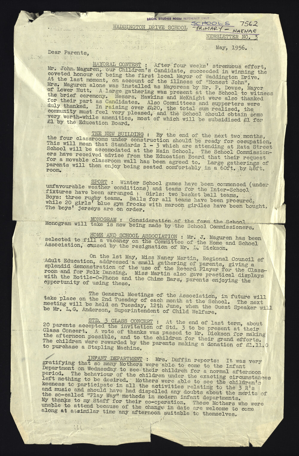 Newsletter (Waddington Drive School)