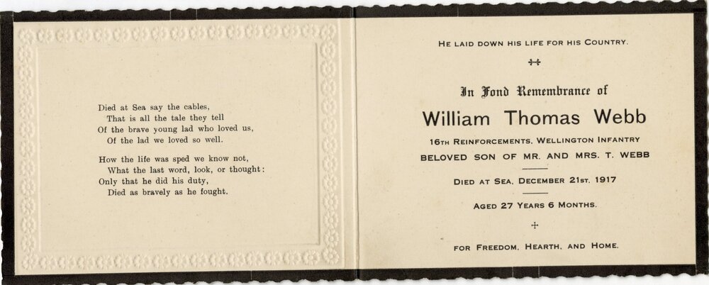 In Fond Remembrance of William Thomas Webb