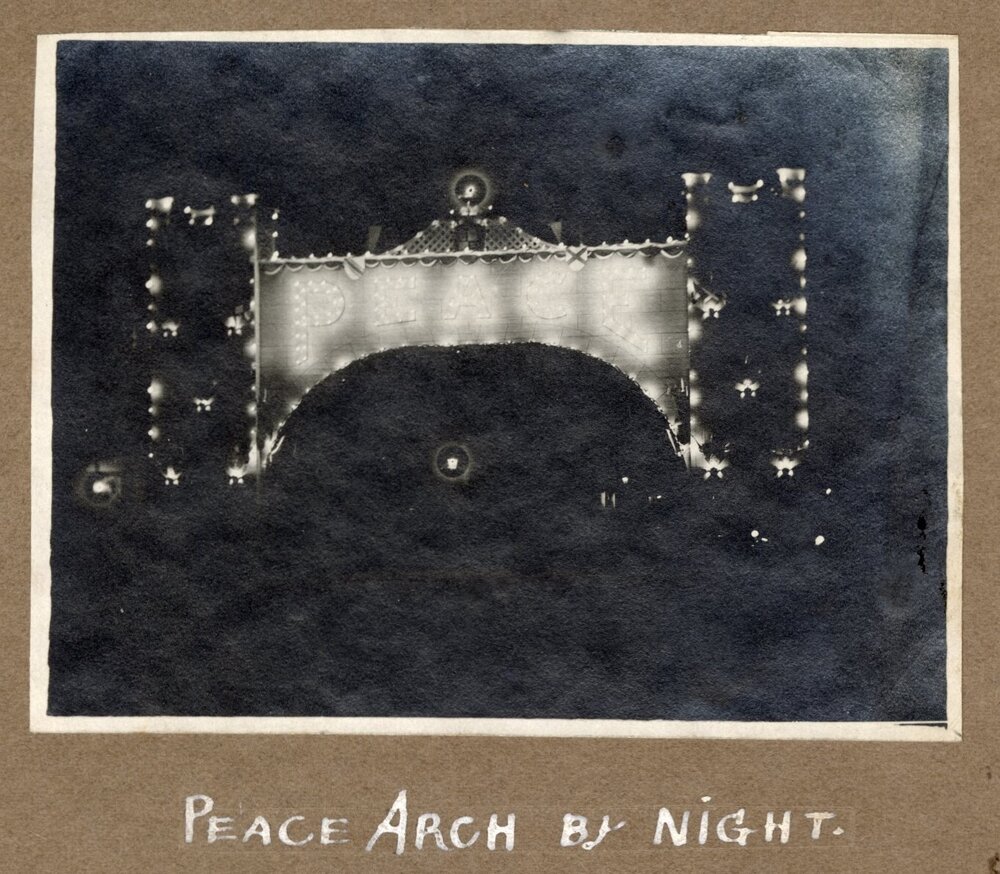 Peace Arch By Night