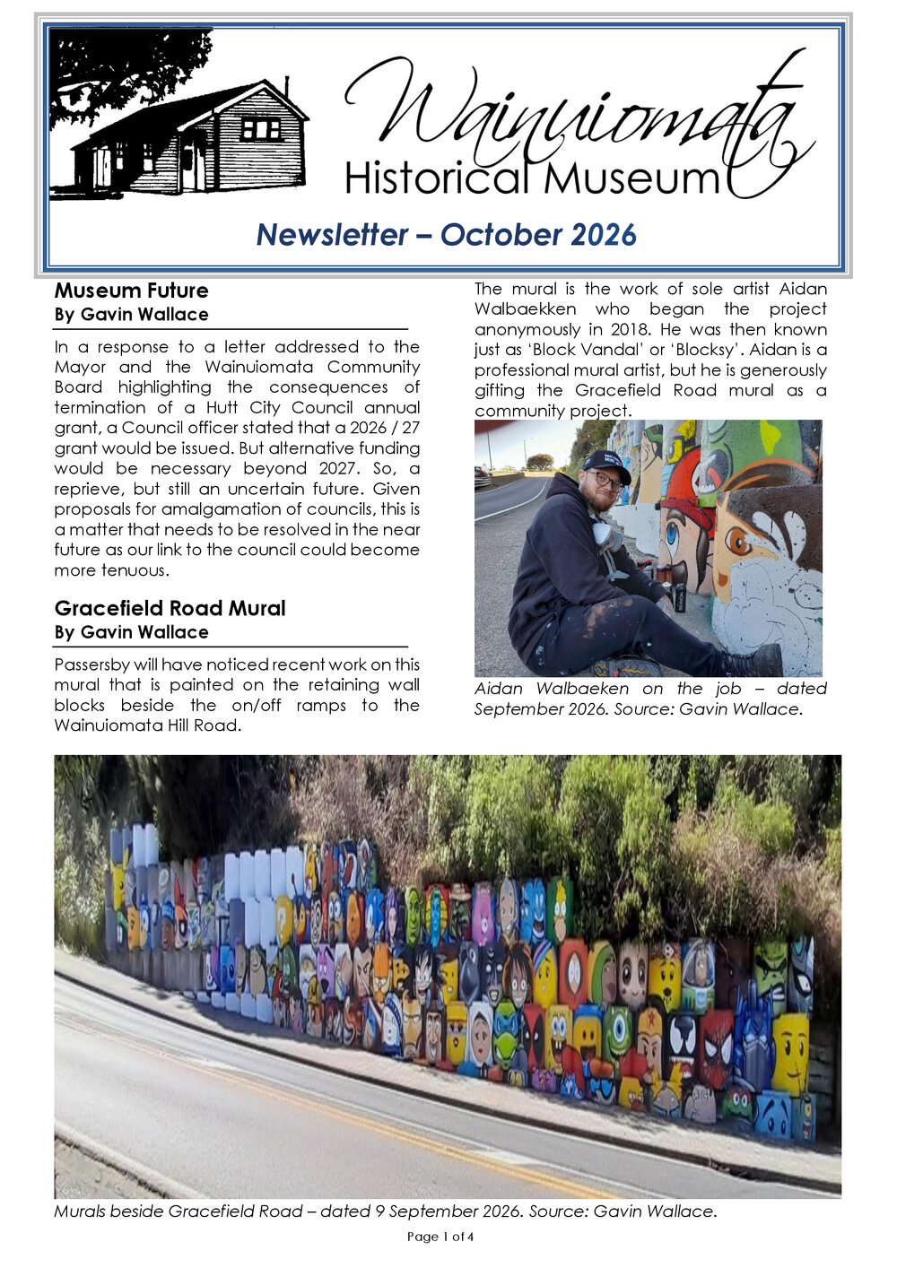 Newsletter (Wainuiomata Historical Museum) September 2026
