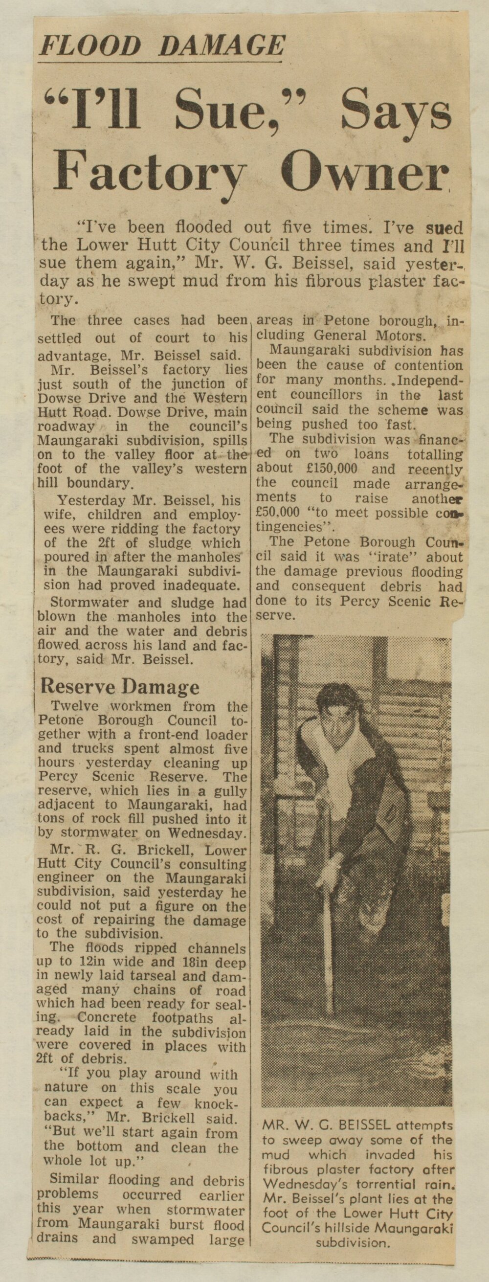 Flood damage : I'll sue says factory owner